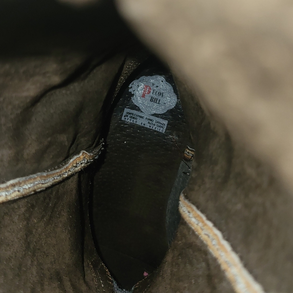 Pecos Bill Leather Cowboy Boots 8 - Picture 8 of 14